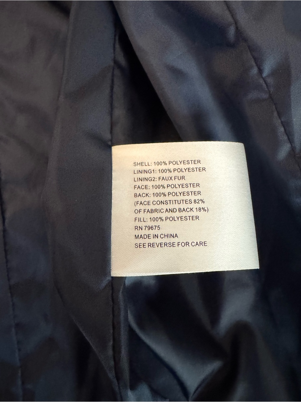 Michael Kors Navy Blue Diamond Quilted Hooded Parka Jacket Coat - 1X Like New - Picture 5 of 5